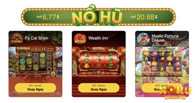 Chọn trò chơi slot hũ yêu thích và đặt cược