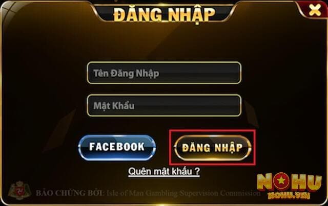 Giao diện đăng nhập vào nhà cái Go88