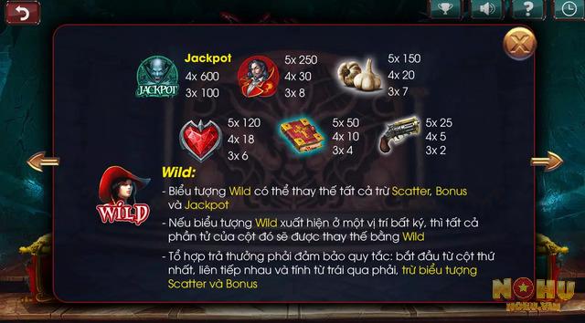 Thưởng Jackpot Vampire cực khủng